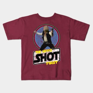 The Hippo Shot First (Hippo Solo) Kids T-Shirt